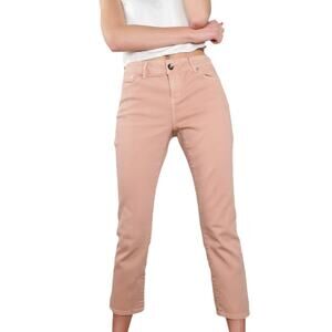 Y2k DKNY Pink Jeans High Rise Cropped Straight Leg Mom Jeans Size 6